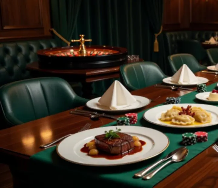 Autorskie dania kuchni polskiej i europejskiej serwowane podczas wieczoru z ruletką w restauracji