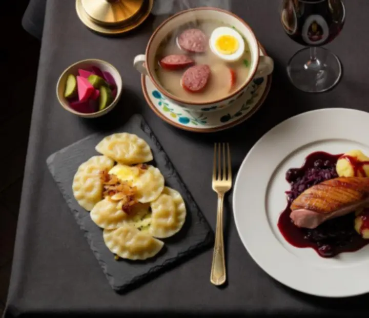Elegancko zaaranżowane dania główne i przystawki w restauracji ADSIGHT LTD