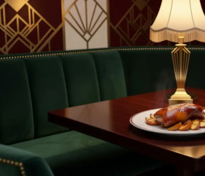 Tradycyjna polska kuchnia w eleganckiej restauracji ADSIGHT LTD z art deco wnętrzem